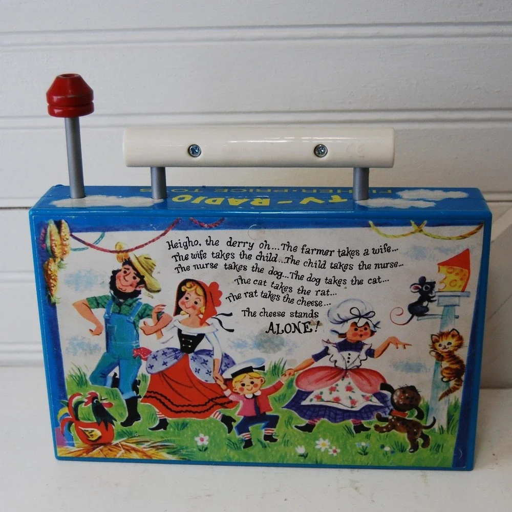 Vintage Fischer Price musical Toy‎ Radio The Farmer in the Dell *Tested/working